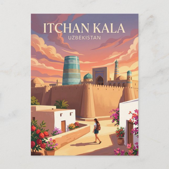 Itchan Kala Uzbekistan Vykort (Framsida)
