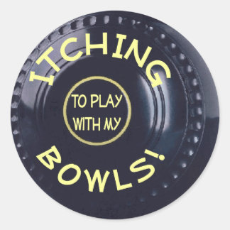 Itching Bowls-dekal Runt Klistermärke