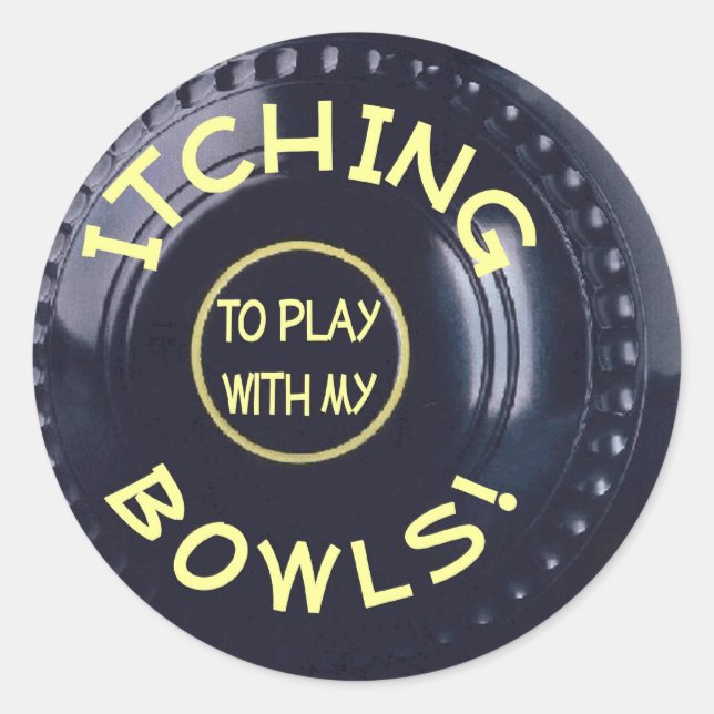 Itching Bowls Stickers Runt Klistermärke (Framsida)