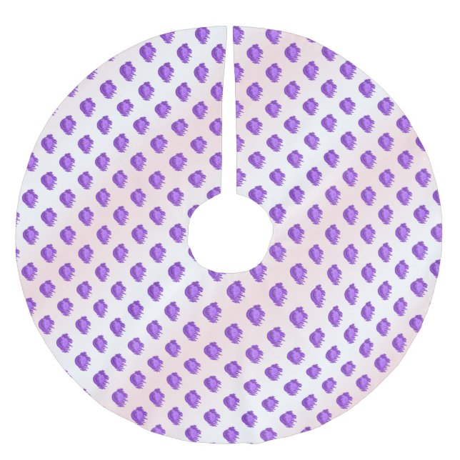 ITD Blurbär och Cream Julgransmatta Borstad Polyester (Framsidan)