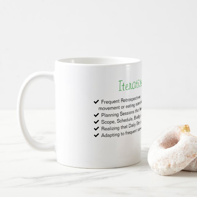 Iterativ gravidmugg (den lättrörliga humorn) kaffemugg (Med munk)