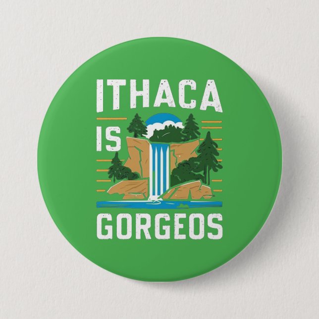 ithaca är gorges  knapp (Framsida)