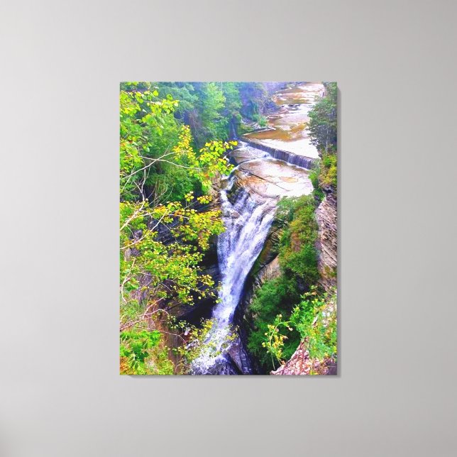 ITHACA NEW YORK CASCADILA GORGE CANVASTRYCK (Framsida)