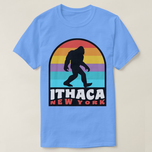 Ithaca New York Finger Sjöar T Shirt (Design framsida)