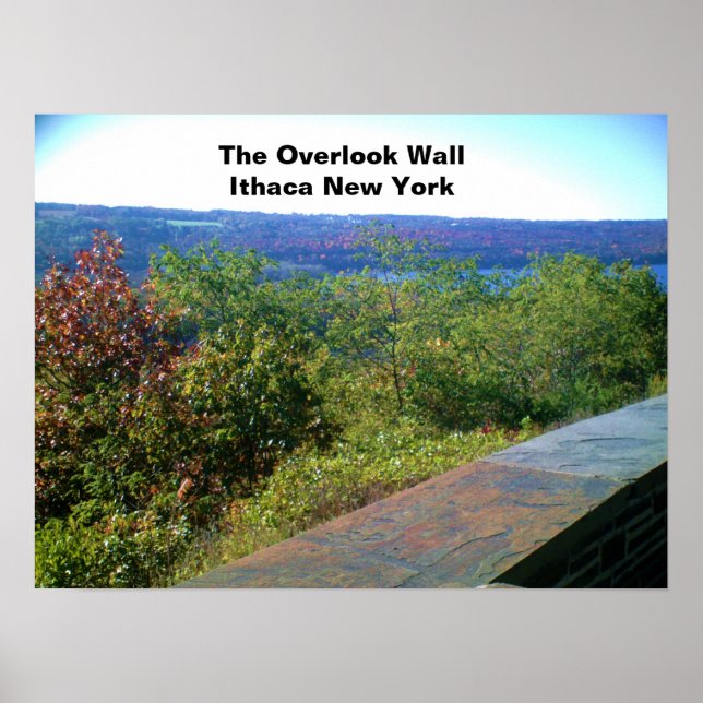 ITHACA NEW YORK OVERLOOK WALL POSTER (Framsidan)