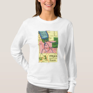 Ithaca och närliggande pekar av intresserar t shirt