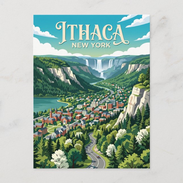 Ithaca USA Vykort (Framsida)