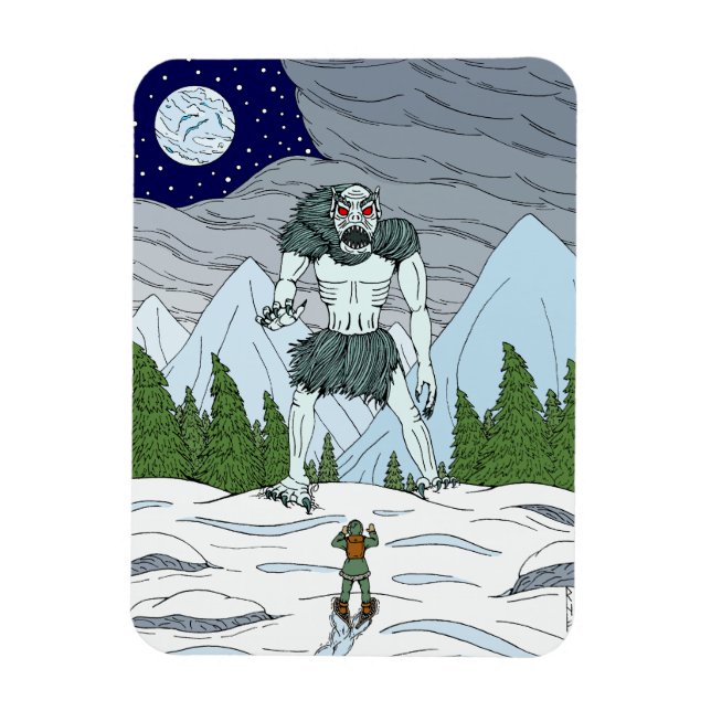Ithaqua konstig skräckkonst magnet (Vertikal)