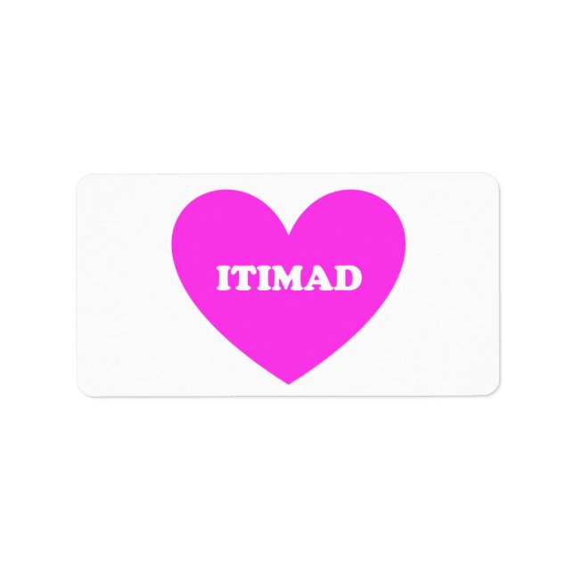 Itimad Adressetikett (Framsidan)