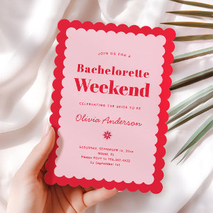 Itinerary Bachelorette Helg Inbjudningar