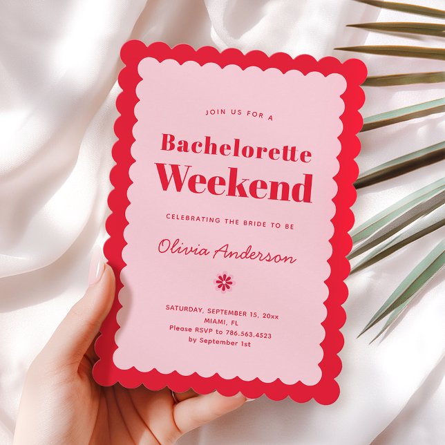 Itinerary Bachelorette Helg Inbjudningar (Skapare uppladdad)