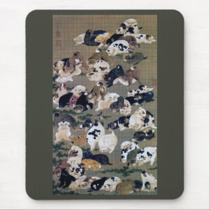 Itō Jakuchū , 伊 藤 若 冲 図 、 百 犬 Musmatta