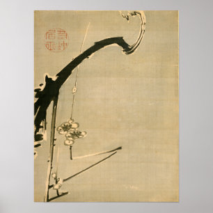 Ito Jakuchu Plum Blommars Poster