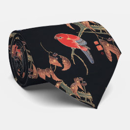Ito Jakuchu Red Parrot på japansk konst Gren Slips