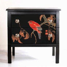 Ito Jakuchu Red Parrot på träd gren Circa 1900