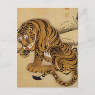 Ito Jakuchu tigervykort Vykort