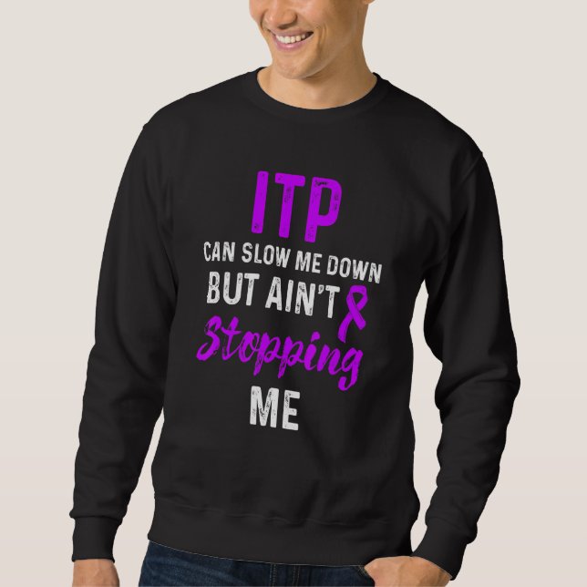 Itp Awareness Immune Trombocytopenia Warrior Surv Lång Ärmad Tröja (Framsida)