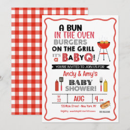 It's a Baby Q for One Invitation Inbjudningar