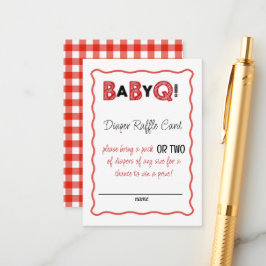 It's a Baby Q for Twins Diaper Raffle Card Tilläggskort