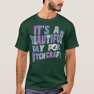 It's A Beautiful Day For Witchcraft Retro Witch Ac T Shirt