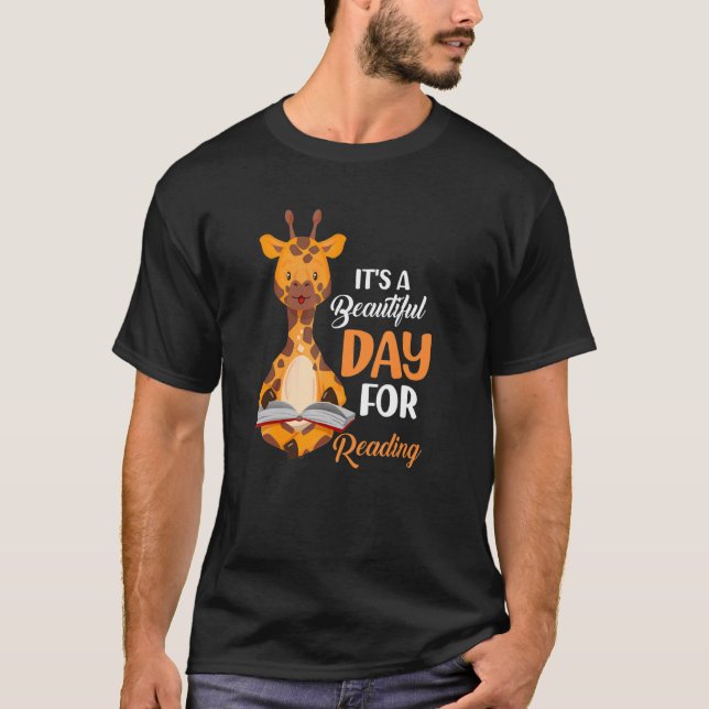 It's A Beautiful Day Reading Library Bookworm T Shirt (Framsida)