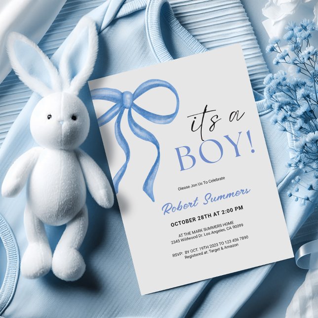 It's a Boy Blue Ribbon  Spara Datumet (Skapare uppladdad)