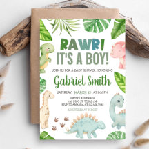 It's a Boy Dinosaur Baby Shower