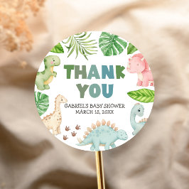 It's a Boy Dinosaur Baby Shower Runt Klistermärke