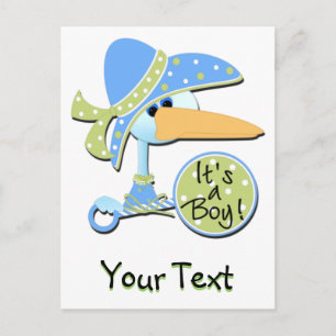 It's A Boy Postkort Meddelande Vykort
