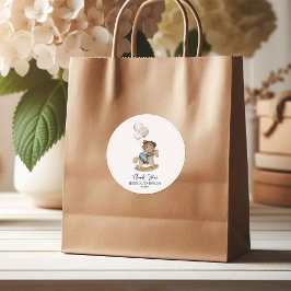 It's a Boy Teddy Bear Balloons Baby Shower Welcome Runt Klistermärke