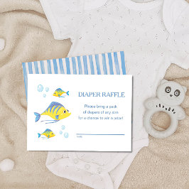 It's a Boy Under the Sea Baby Shower Diaper Raffle Tilläggskort