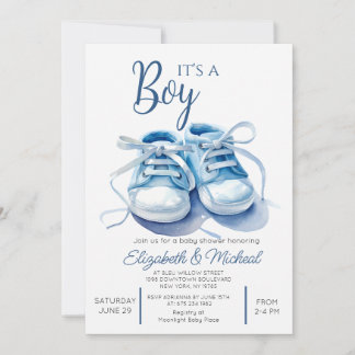 Its A Boys Theme Baby Shower Invitation Inbjudningar