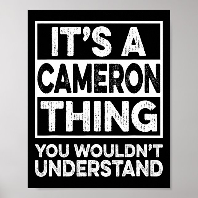 It's A Cameron Thing You Wouldn't Understand Chris Poster (Framsidan)
