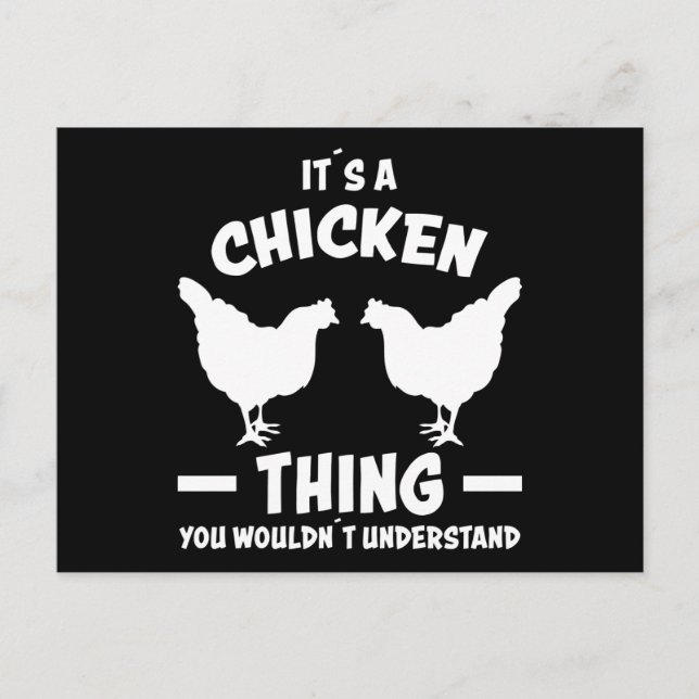 I'ts A Chicken Thing Design Funny Farmer Gift Vykort (Framsida)