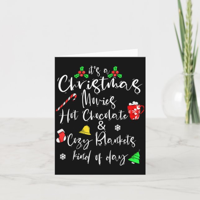 It's A Christmas Movies Hot Chocolate &amp; Cozy B Kort (Framsida)