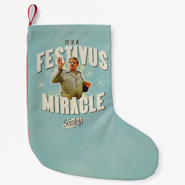 It's a Festivus Miracle Liten Julstrumpa (Framsidan)