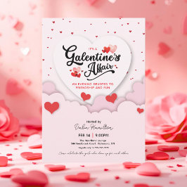 It's A Galentine's Affair Valentines Invitation Inbjudningar