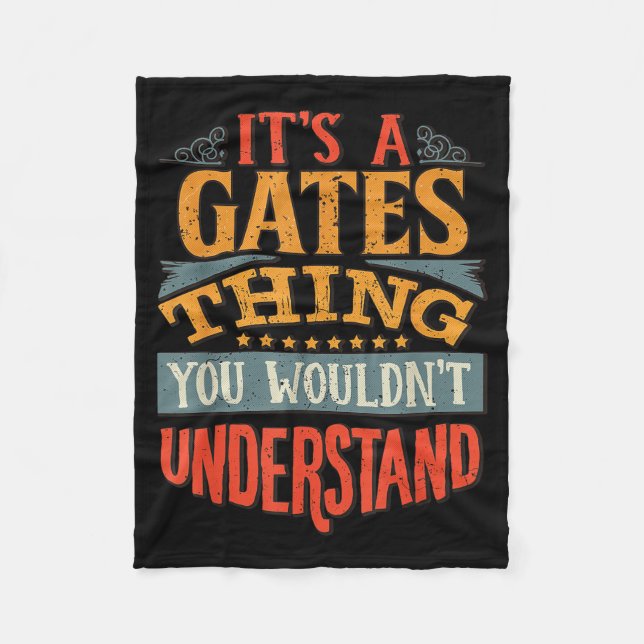 It's A Gates Thing You Wouldn't Understand  Fleecefilt (Framsidan)