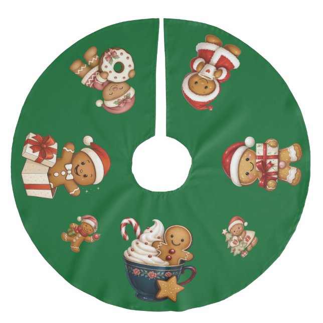 It's a Gingerbread Christmas! Julgransmatta Borstad Polyester (Framsidan)