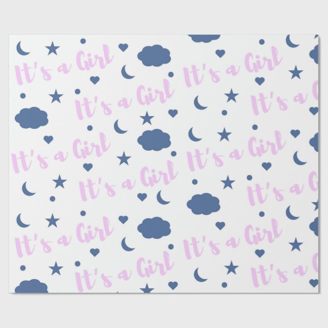 It's A Girl! Presentpapper (Platt)