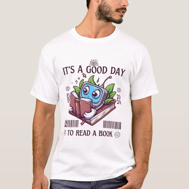 It's a good day to read a book t shirt (Framsida)