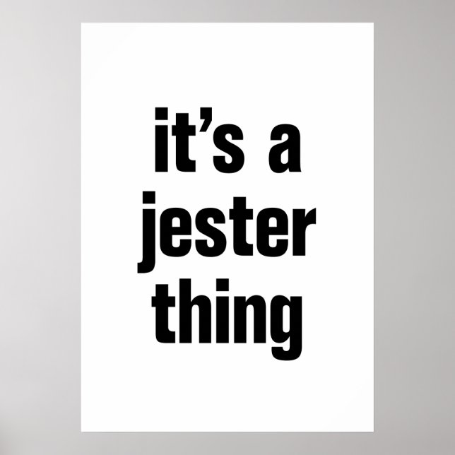its a jester thing poster (Framsidan)