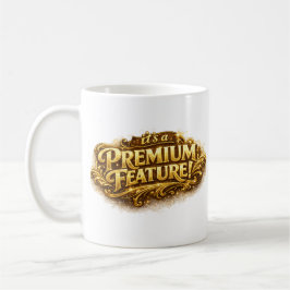 It's a Premium Feature! Funny Typography Mug Kaffemugg