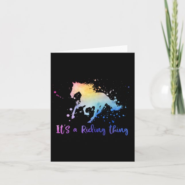 It's A Riding Thing Horse Equestrian Horseck Rider Kort (Framsida)