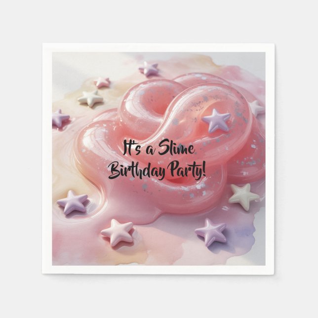It's a Slime Birthday Party For Girl’s Pappersservett (Framsidan)