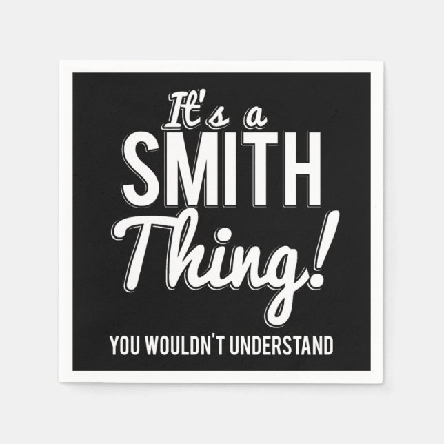 Its A Smith Thing You Wouldnt Understand Pappersservett (Framsidan)