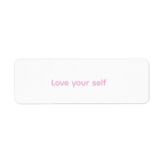 It's a sticker to encourage self-love returadress etikett