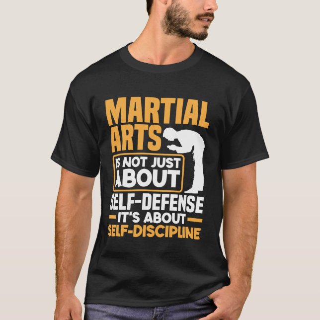 It's About Self Discipline Karate Jiu Jitsu T Shirt (Framsida)
