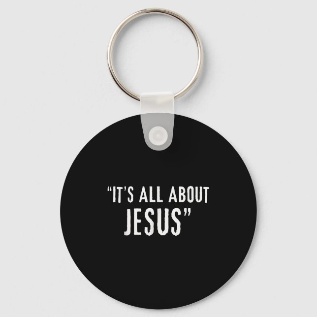 Its All About Jesus Kristna Patriot  Nyckelring (Framsida)