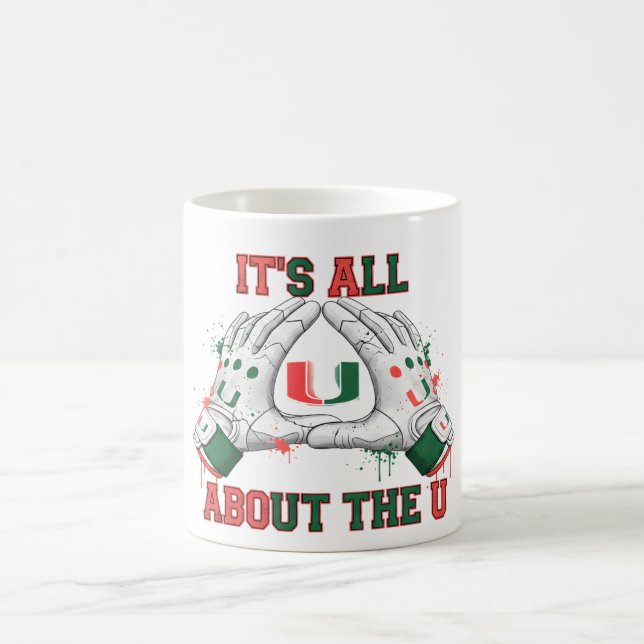 It's All About The U | Orange och Grön Fotboll G Kaffemugg (Center)